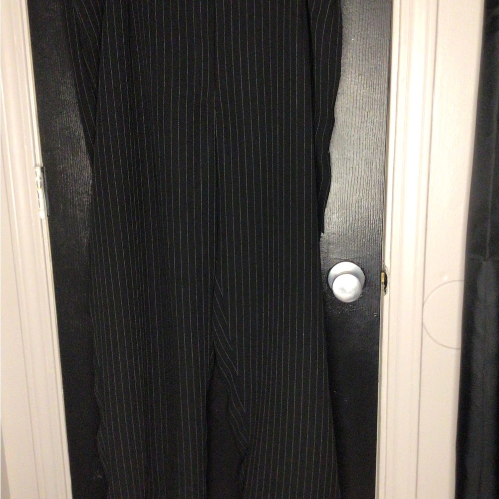 #816.  Black Pinstripe pants